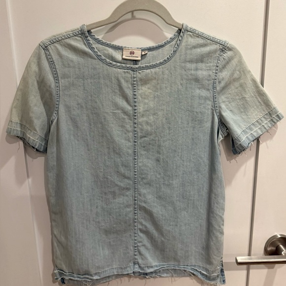 AG Adriano Goldschmied Denim Acid Wash Tee - Picture 1 of 3